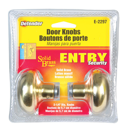 DEFENDER SECURITY DOOR KNOBS RND 2.25""SBRS E 2297